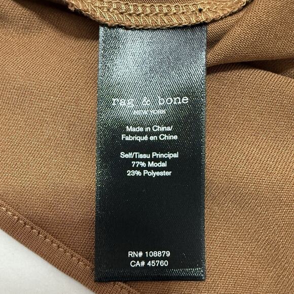 Rag & Bone Christy Drape Skirt Size M Light Brown Slinky Knit Deep Slit Pull-on - Picture 6 of 8